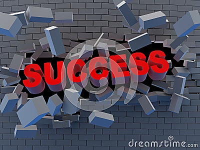 Success and wall Stock Photo