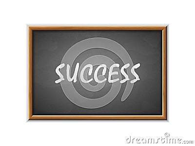 Success written on a blackboard Vector Illustration
