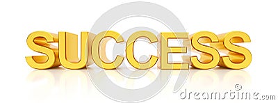 Success written with golden letters Stock Photo