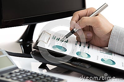 Successful accountant working Stock Photo