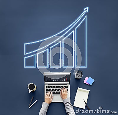 Successful Achievement Increase Growth Graphic Concept Stock Photo