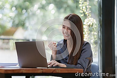 Successful business achieving goals. Account and Finance concept Stock Photo