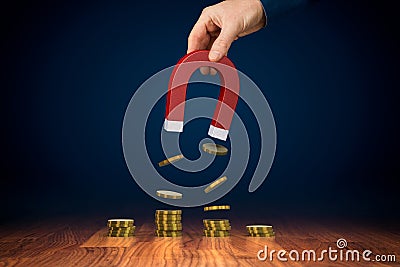 Successful business attract money concept Stock Photo