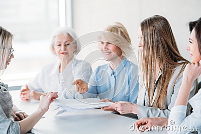 Successful business career confident smart lady Stock Photo