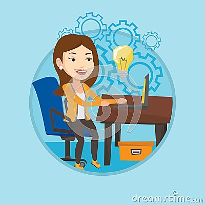 Successful business idea vector illustration. Vector Illustration