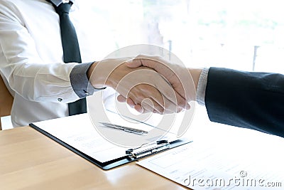 Successful business interview Stock Photo