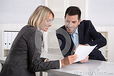 Successful business team or costumer and client in a meeting. Stock Photo