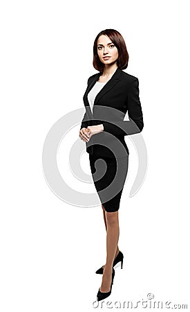 Successful business woman isolated over white Stock Photo