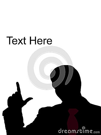 Successful businessman with hand gesture Stock Photo