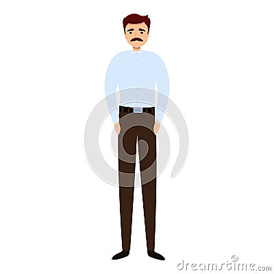 Successful businessman shirt icon, cartoon style Vector Illustration