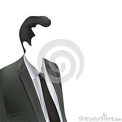 Successful Businessman, Smart business man with well-dress suit Cartoon Illustration