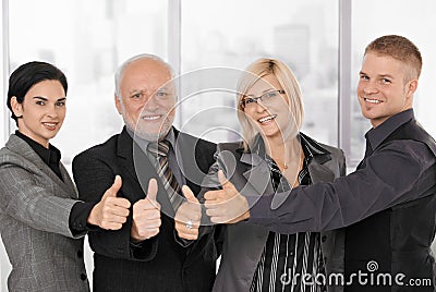 Successful businessteam smiling Stock Photo