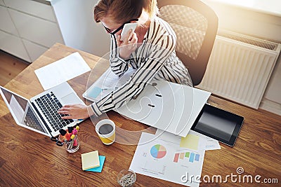 Successful businesswoman with an e-business Stock Photo