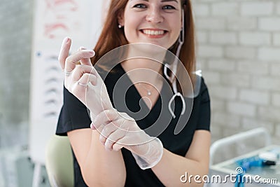 Successful career medicine beauty confident woman Stock Photo