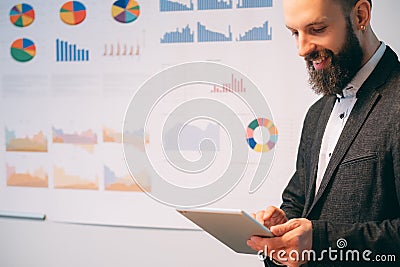 Successful career young business man company Stock Photo