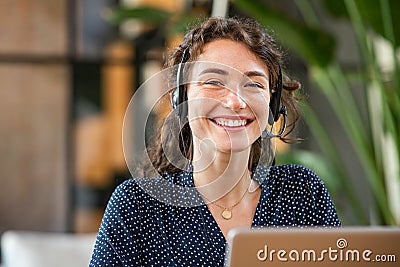 Successful customer service agent working at office Stock Photo