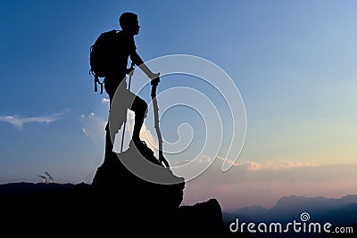 Successful, determined and goal happiness Stock Photo