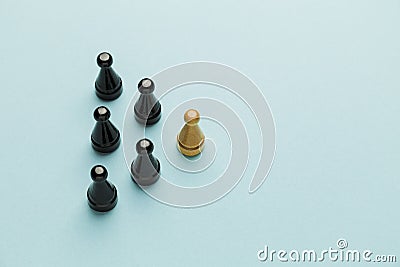 Successful employee in the company. Leader and motivator in business. Symbol of a successful career Stock Photo