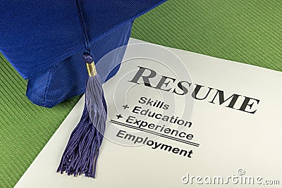 Successful Employment Concept With Desired Resume Formula Stock Photo