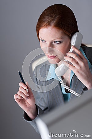 Successful executive businesswoman on the phone Stock Photo