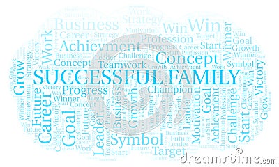 Successful Family word cloud. Stock Photo