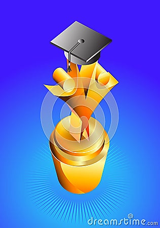 Successful graduates Vector Illustration