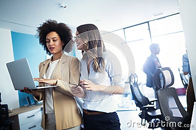 Successful business group of people at work in office Stock Photo