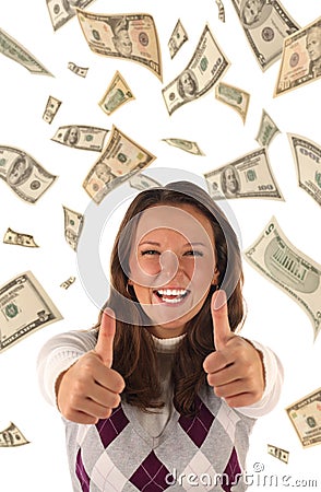 Successful investment (dollars banknotes) Stock Photo