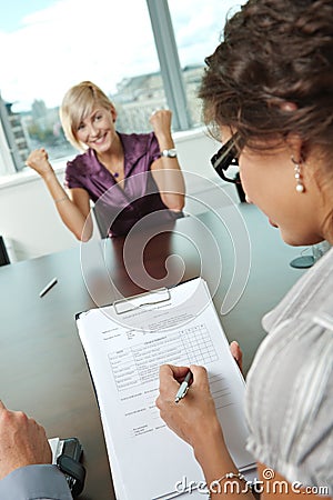 Successful job interview Stock Photo