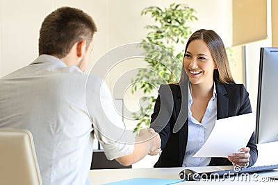 Successful job interview Stock Photo