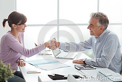 Successful job interview Stock Photo