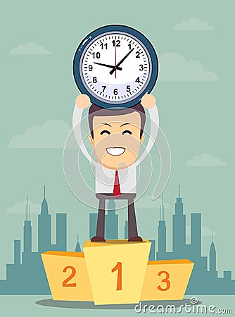 Successful manager or businessman. Vector Illustration