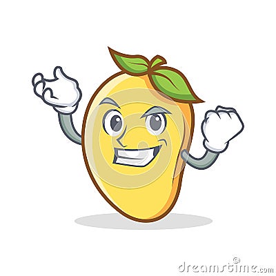 Successful mango character cartoon mascot Vector Illustration