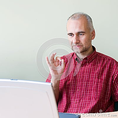 Successful office worker Stock Photo