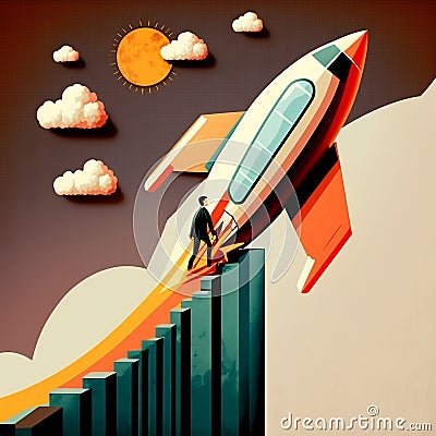 The successful path in business. Profitable. Stock Photo