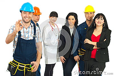 Successful people with different careers Stock Photo