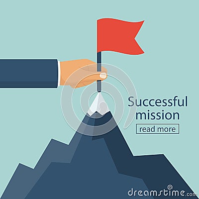 Successfull mission vector Vector Illustration