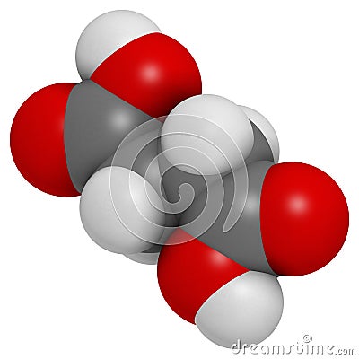 Succinic acid butanedioic acid, spirit of amber molecule. Intermediate of citric acid cycle. Salts and esters known as. Stock Photo