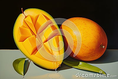 Succulent Juicy mango. Generate Ai Stock Photo