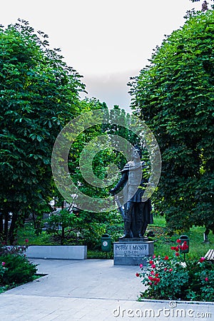 Statue of the moldovan voivode Editorial Stock Photo