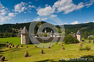 Sucevita Monastery in summer Stock Photo