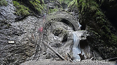 Sucha Bela gorge in Slovensky raj National park , Slovakia Stock Photo