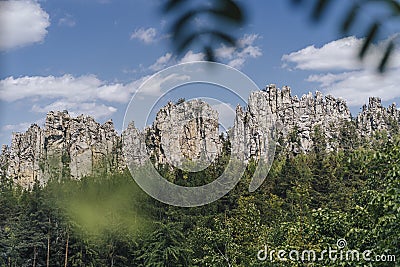 Suche skaly (Dry Rocks), Cesky raj (Czech paradise) rocky ridge Stock Photo