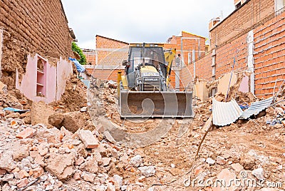 Sucre Bolivia building being demolished Editorial Stock Photo