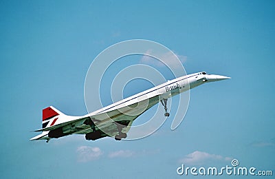 Sud Bac BRITISH AIRWAYS CONCORDE G-BOAD CN 210 , Editorial Stock Photo