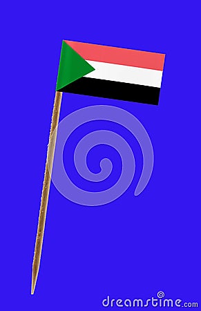 Sudan flag ,with blue screen for chromakey Stock Photo