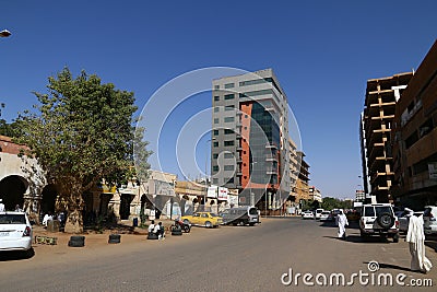 Khartoum / Sudan - 18 Feb 2017: The street in Khartoum, Sudan Editorial Stock Photo