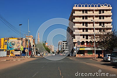 Khartoum / Sudan - 18 Feb 2017: The street in Khartoum, Sudan Editorial Stock Photo