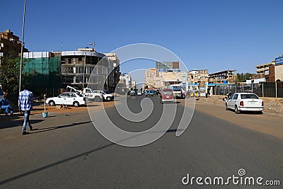 Khartoum / Sudan - 18 Feb 2017: The street in Khartoum, Sudan Editorial Stock Photo