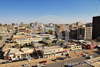 Sudan / Khartoum - 18 Feb 2017: The view on the old town of Khartoum, Sudan Editorial Stock Photo